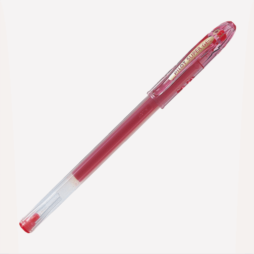 Lápiz Super Gel 0.7 Color Rojo Marca Pilot