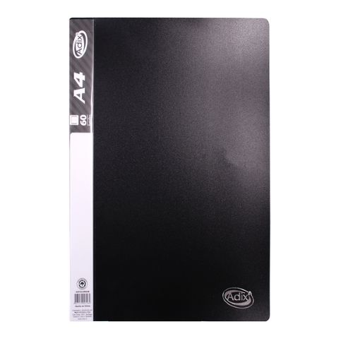 Carpeta Tamaño A4 De 60 Fundas Color Negro Marca Adix