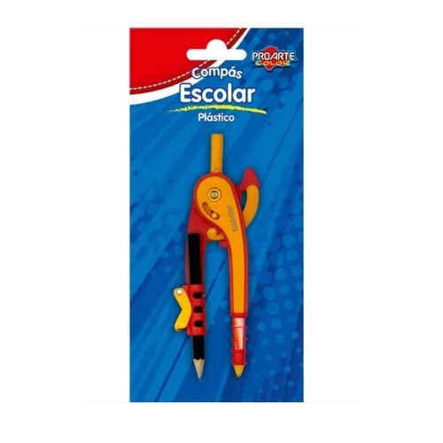 Compas Marca Proarte Plastico Con Lapiz