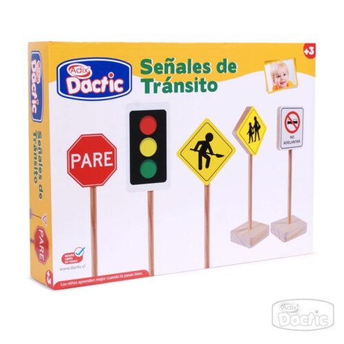Señal tránsito 10 unidades madera marca dactic